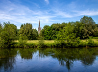 Salisbury Cathedral seen across the River Avon