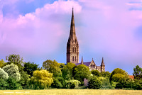 Salisbury Cathedral from the Water Mill