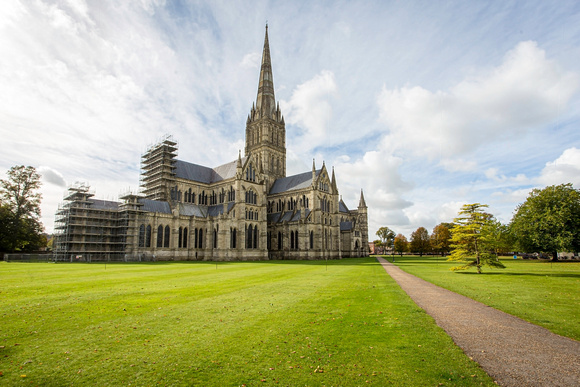 A Landscape Portrate of Salisbury Cathedral